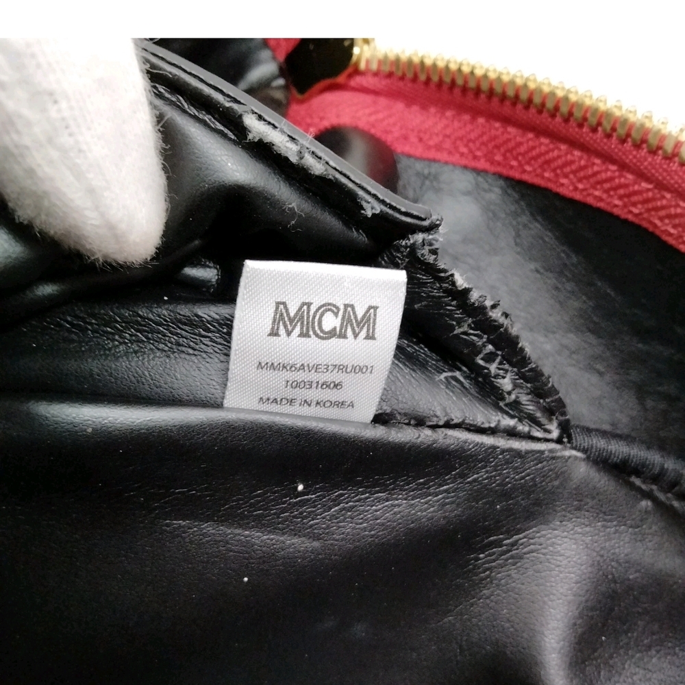 MCM Red Backpack - image 7